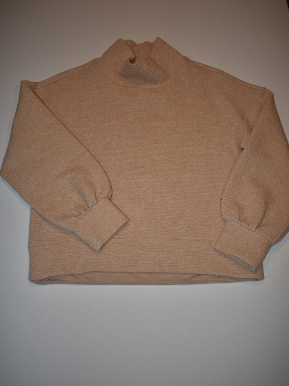CALIA by Carrie Underwood Women’s Medium Peach Textured Mock Neck Pullover Sweat